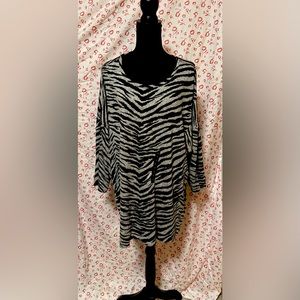 Torrid: Grey Zebra Print Sweater